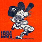 1984 Detroit Tigers Baseball Art Poster