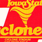 1984 Iowa State Football Ticket Stub Art Poster