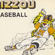 1987 Missouri Tiger Baseball Art Poster