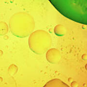 Abstract, Image Of Oil, Water And Soap With Colourful Background Poster