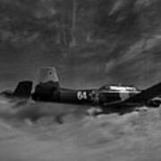 Formation Flight In Black And White Poster