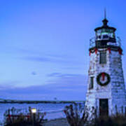 Goat Island Lighthouse Dressed For The Holidays #2 Poster