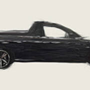 Holden Ute Ss Thunder Car Drawing #2 Poster