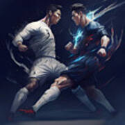 Son  Heung  Min  Vs  Cristiano  Ronaldo  Cr7  Two  Socc  By Asar Studios #2 Poster