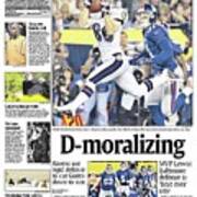 2001 Ravens Vs. Giants Usa Today Sports Section Front Poster