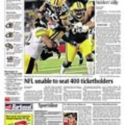 2011 Packers Vs. Steelers Usa Today Sports Section Front Poster