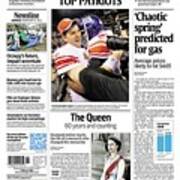2012 Giants Vs. Patriots Usa Today Cover Poster