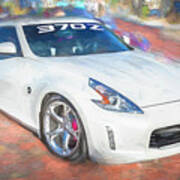 2017 White Nissan 370z Coupe X113 Poster