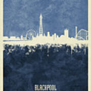 Blackpool England Skyline #21 Poster