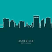 Asheville North Carolina Skyline #24 Poster
