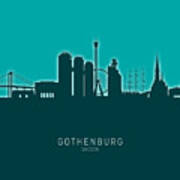 Gothenburg Sweden Skyline #25 Poster