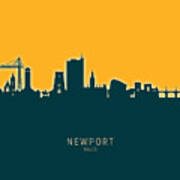Newport Wales Skyline #25 Poster
