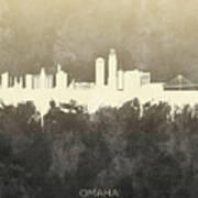 Omaha Nebraska Skyline #25 Poster