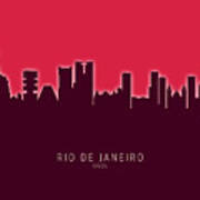 Rio De Janeiro Brazil Skyline #28 Poster