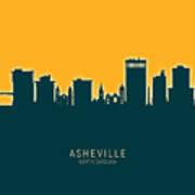 Asheville North Carolina Skyline #29 Poster