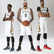 Demarcus Cousins, Jrue Holiday, And Anthony Davis Poster