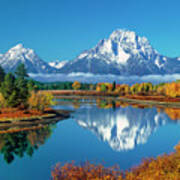 Fall Oxbow Bend Grand Tetons National Park Wyoming #3 Poster