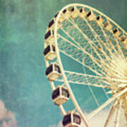 Ferris Wheel Retro #3 Poster