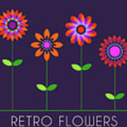 Flower Power Rock Poster Poster