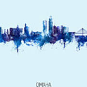 Omaha Nebraska Skyline #3 Poster