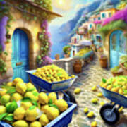 Positano Lemon Stand #3 Poster