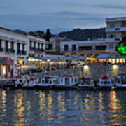 Spetses Town During Dusk Time #3 Poster