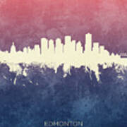 Edmonton Canada Skyline #30 Poster