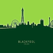 Blackpool England Skyline #31 Poster