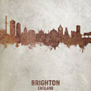Brighton England Skyline #33 Poster
