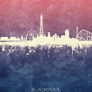 Blackpool England Skyline #34 Poster