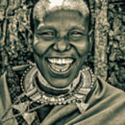 Portrait Maasai Woman Ngorongoro 4187 Poster