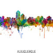 Albuquerque New Mexico Skyline #8 Poster