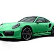 911 Turbo S Green Poster