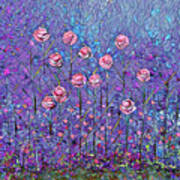 A Dozen Pink Roses Mosaic Poster