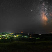 A Small Village Under The Milky Way Poster