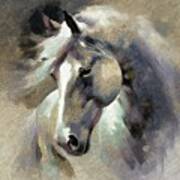 Abstract Horse Portrait - 01940a Poster