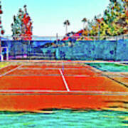 Abstract Tennis Court Poster