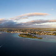 Aerial View Of The Port Vila Bay In Vanuatu Capital City Poster