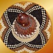 African Shekere Instrument In A Basket Poster