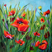 All Tangled Up - Poppies Poster