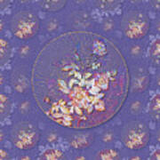 Alpine Rose Geometric Mosaic Pattern In Veri Peri N.0043 Poster