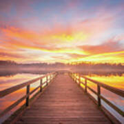 Amazing Morning Sunrise Lake Lamar Bruce Ms Poster