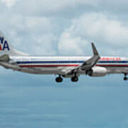 American Airlines Boeing 737 At Miami Poster