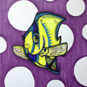 Angel Fish Blue And Yellow Poster