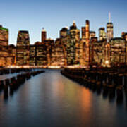 Apple Empire - Lower Manhattan Skyline. New York City Poster