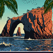 Arch Rock, Channel Islands Poster