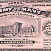 1926 Army Vs. Navy Football Ticket Poster