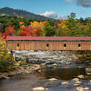 Autumn At The Jay Covered Bridge Poster