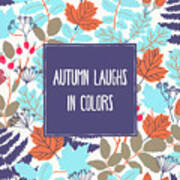 Autumn Laughs In Colors Poster