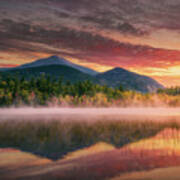 Autumn Sunrise At Lake Poster